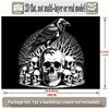 Happy Birthday Backdrop Skull Crow Party Wall Decor
