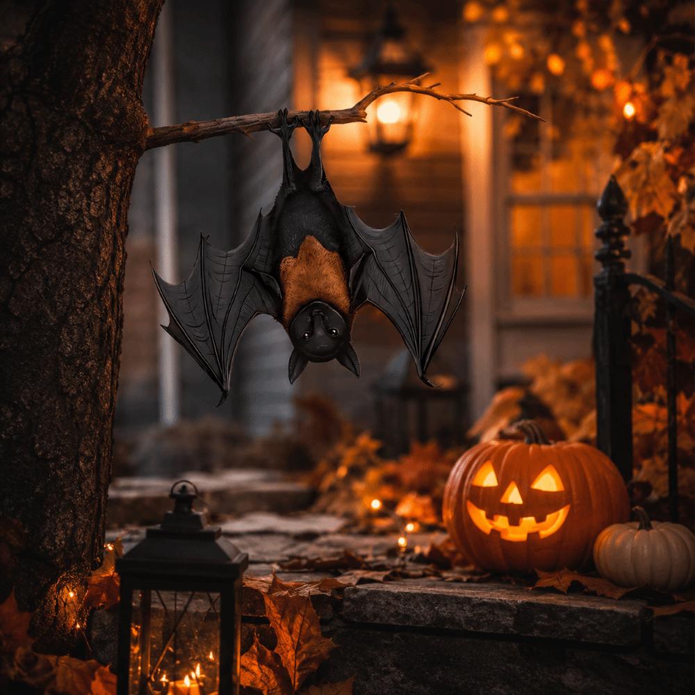 Gothic Style Bat Decorative Plate Iron Garden Decoration Home Decoration Party Supplies