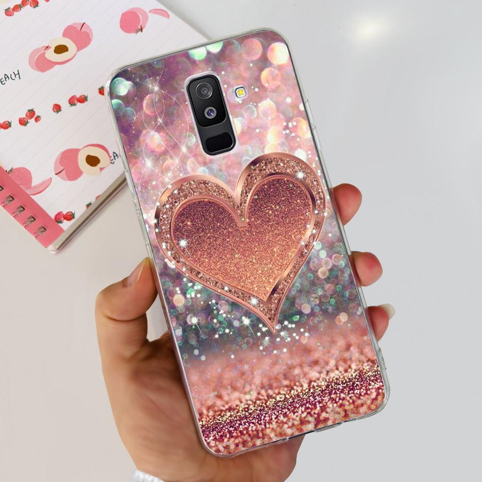 For Samsung A6 Plus 2018 Case SM-A605F New Fashion Butterfly Marble Soft Silicone Funda For Samsung Galaxy A6 A6+ SM-A600F Cover