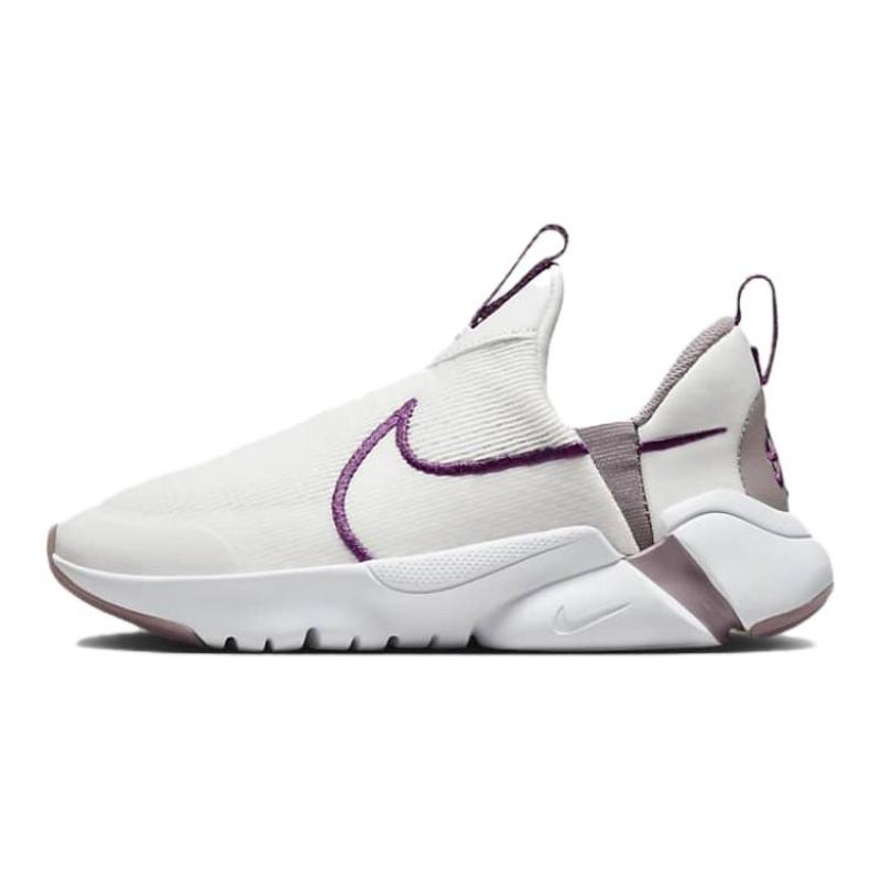 Nike Кроссовки для бега для детей Flex Plus 2 с амортизацией, износостойкие, низкие. Бело-фиолетовые кроссовки DV8999-102