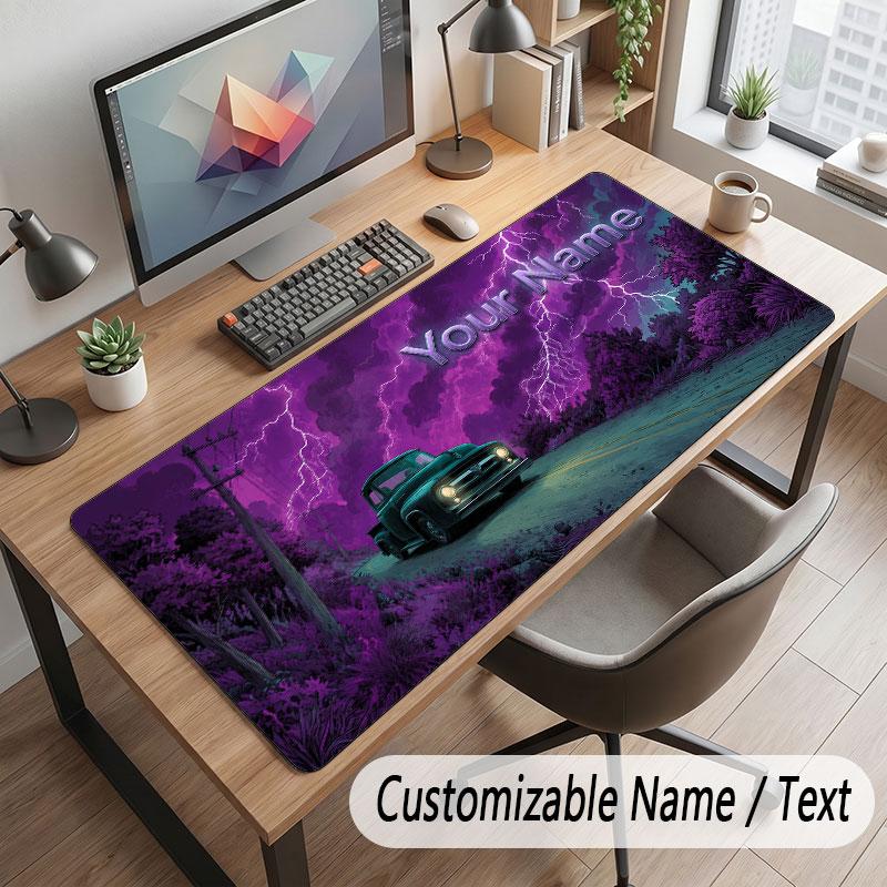 Abstract Personalized Theme Customized Mouse Pad Personalized Print Name Text Desk Mat For Home Office Table Decor