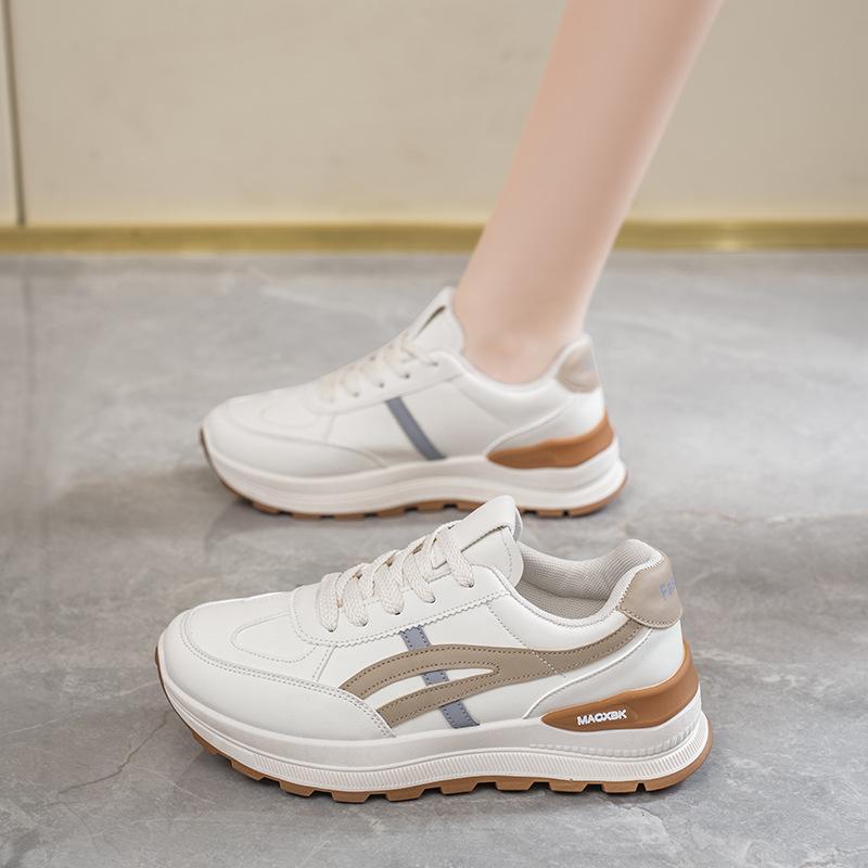 Весенние женские туфли, новые дышащие маленькие белые туфли, детские универсальные корейские туфли на толстой подошве, увеличивающие рост, спортивная обувь, повседневная обувь для папы, модная обувь