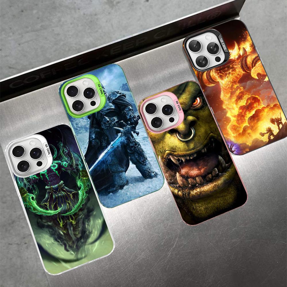 Чехол для телефона W-World Of W-Warcraft для iPhone 16 15 14 13 12 11 Pro Max X XR XSMAX 8 7 Plus Матовый Ударопрочный Задний Чехол
