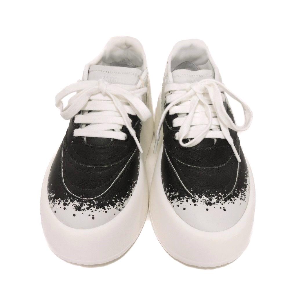 Used 65992 Low-cut Half Paint S59WS0150 7896 37 Platform Shoes White Black 9.4" Unused MM6 Light Gray Women's from