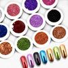 Metallic Mirror Nail Powder with Brush Shiny Nail Glitter Powder Delicate Texture Metal Effect Nail Art