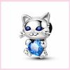 Стерлингового серебра 925 пробы, бусины с принтом лапы собаки, милый кот, животное, подвеска, сделай сам, для оригинальных браслетов-подвесок, ювелирные изделия, подвески Encanto 