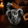 Multi-functional Pen Cup Three-Headed Dragon Holder, 3D Printed Fantasy Desk Organizer, Organizer Realistic Scale Details Ornament for Pens