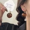 Винтажные Серьги-Подвески с Хрустальным Шариком для Женщин и Девочек Изысканные Прозрачные Серьги с Золотой Фольгой Круглые Свадебные Аксессуары