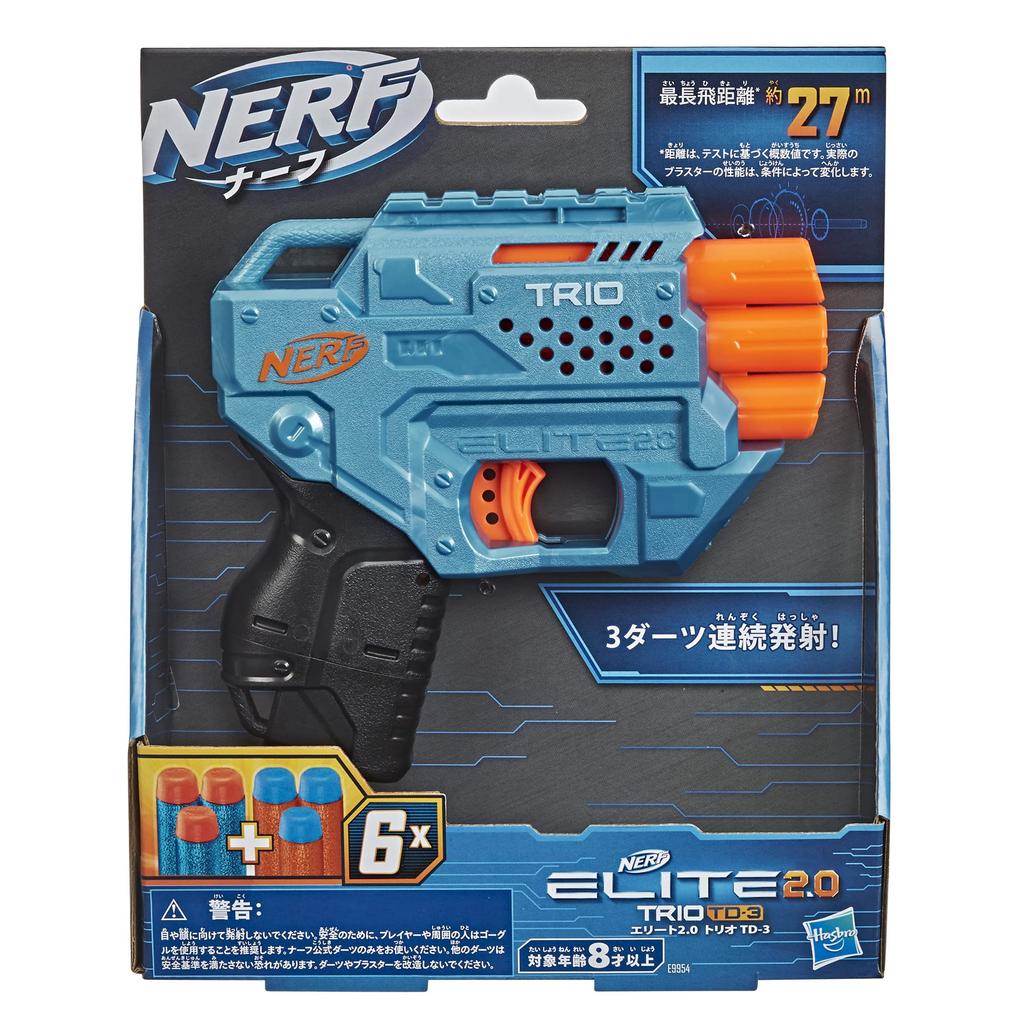 Hasbro Nerf Elite Trio Аутентичный E9954 Включает 6 официальных стрел и тактическую планку 2.0 TD-3