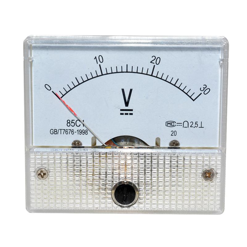 DC 0-30V 85C1 Voltmeter Analog Volt Panel Voltage Meter Panel Mechanical Pointer Voltmeter Gauge Measuring Tool