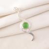 Green Cat's Eye Gemstone Jewelry, 925 Solid Sterling Silver Jewelry, Handmade Spiritual Jewelry For Wedding Gift