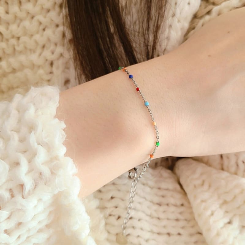 Браслет L’OMBRILLANT Iris из хирургических бусин