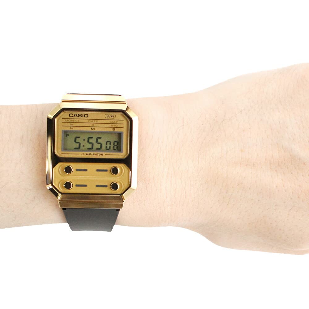 Casio Casio Standard Cheap Casio Watch, Unisex, Men's and Women's, Gold and Black, A100WEFG-9A [Parallel Import]
