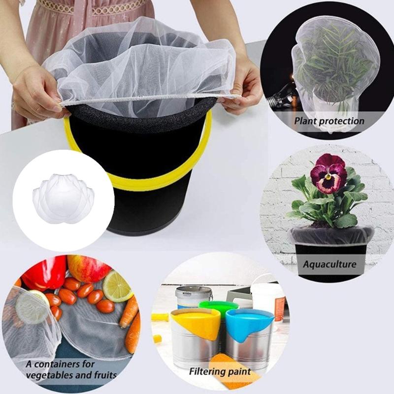 Reusable Paint Filter Bag White Fine Mesh Strainer Bag With Premium Nylon Fabric For Smooth Paint Projects Long Last