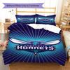 Charlotte Hornets Pattern Bedding Set Quilt Cover Pillowcase Home Decor Gift (1 * duvet cover + 2 * pillowcase, without core)