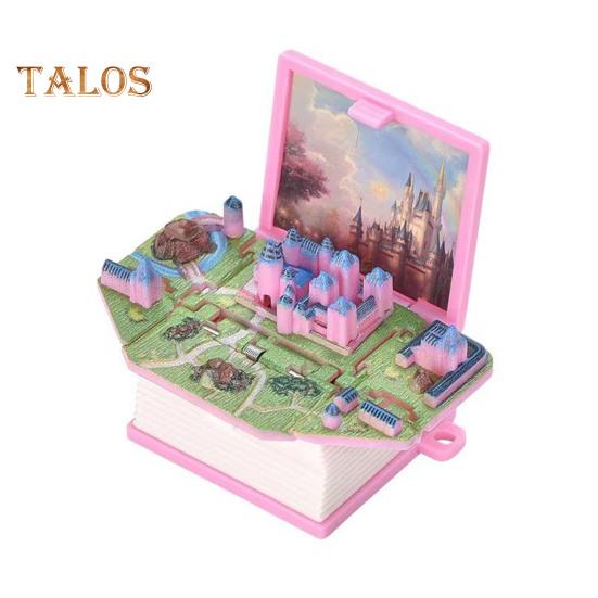 Мини 3D складная книга брелок Popping Mini World подвесное украшение крошечная кофейня Great Wall Castle складная книга брелок кулон