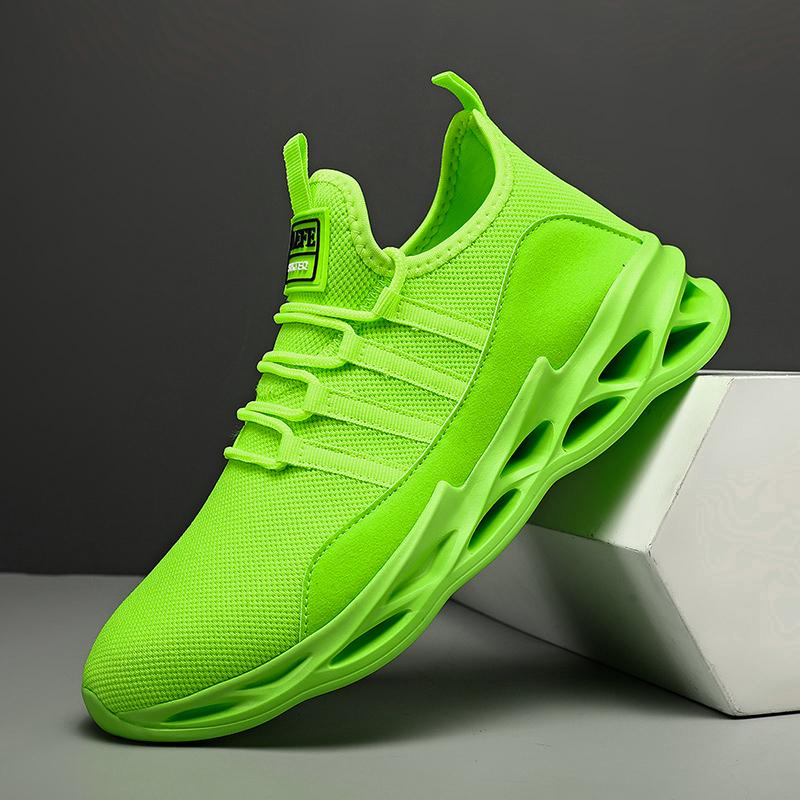 Мужская большая размерная летная и дышащая сетчатая поверхность, ультралегкая, удобная мужская спортивная обувь для фитнеса и бега