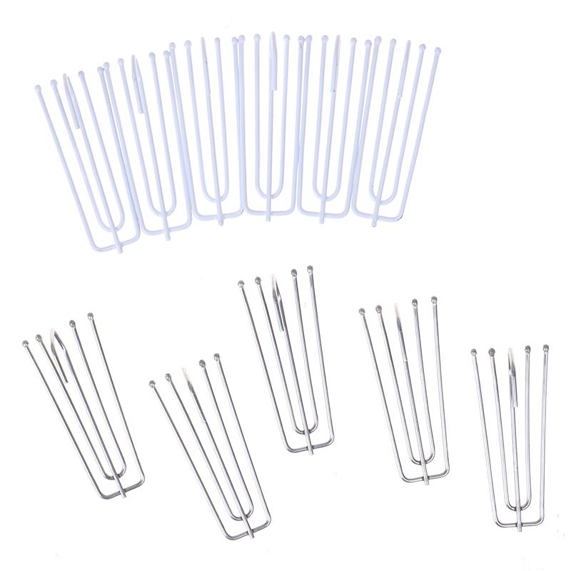 50 шт. Металлический крючок для штор с четырьмя зубцами, не ржавеющий, лента для штор, кольцо-зажим для шторной ткани