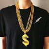 Exaggerated necklace stage props acrylic plastic necklace masquerade ball Carnival necklace men's and women's round buckle chain