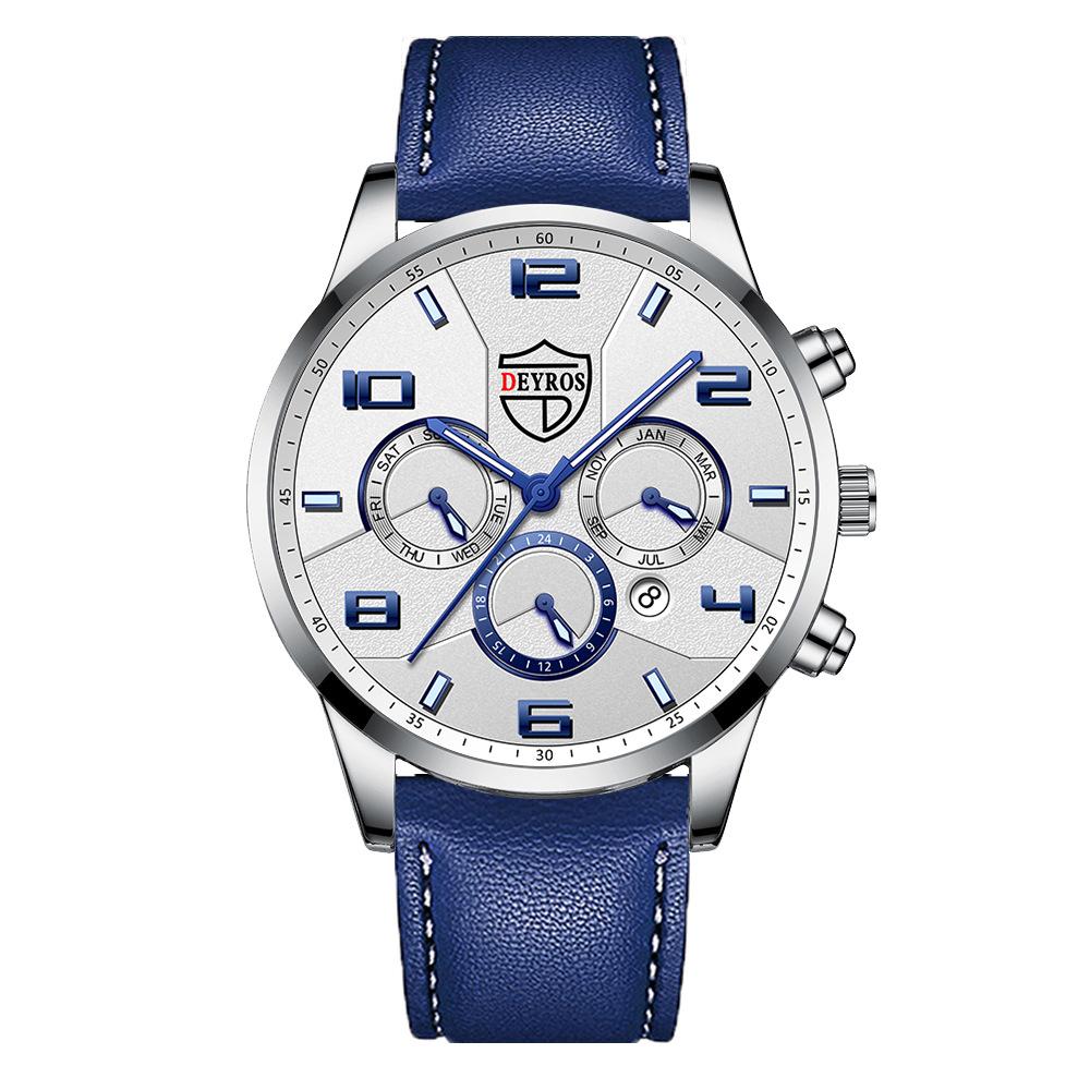 Men'S Fashion Watch Luminous Stainless Steel Men'S Business Calendar Quartz Watch