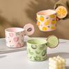 Фруктовая керамическая чашка Креативный дизайн кружки Нишевая кофейная чашка Лакированная Милая чашка для сока Высокая ценность Бытовое использование