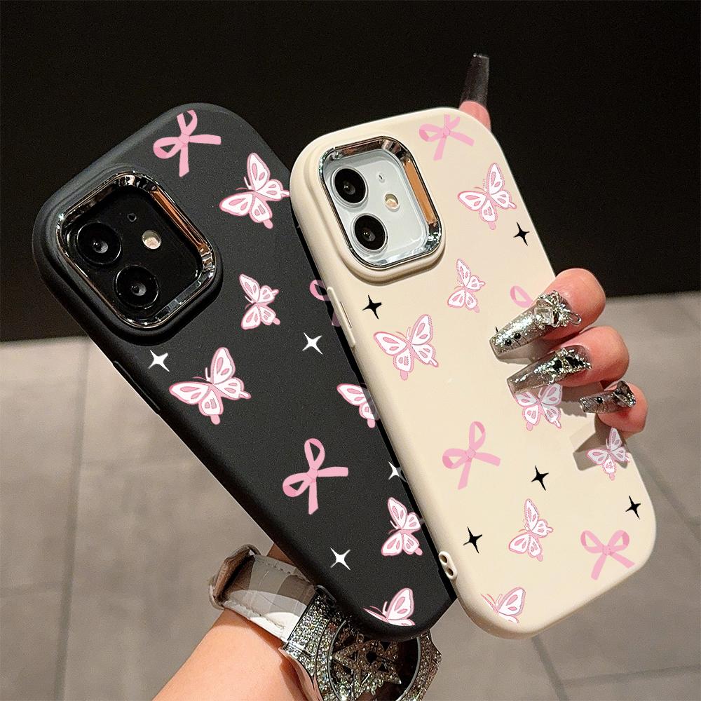 Для OPPO A16 A38 A57 A58 A74 A78 A98 Reno8T Reno13F Realme C25S C53 C65 Мультяшный черный кот серебристый край мягкий жидкий силикон защитный чехол