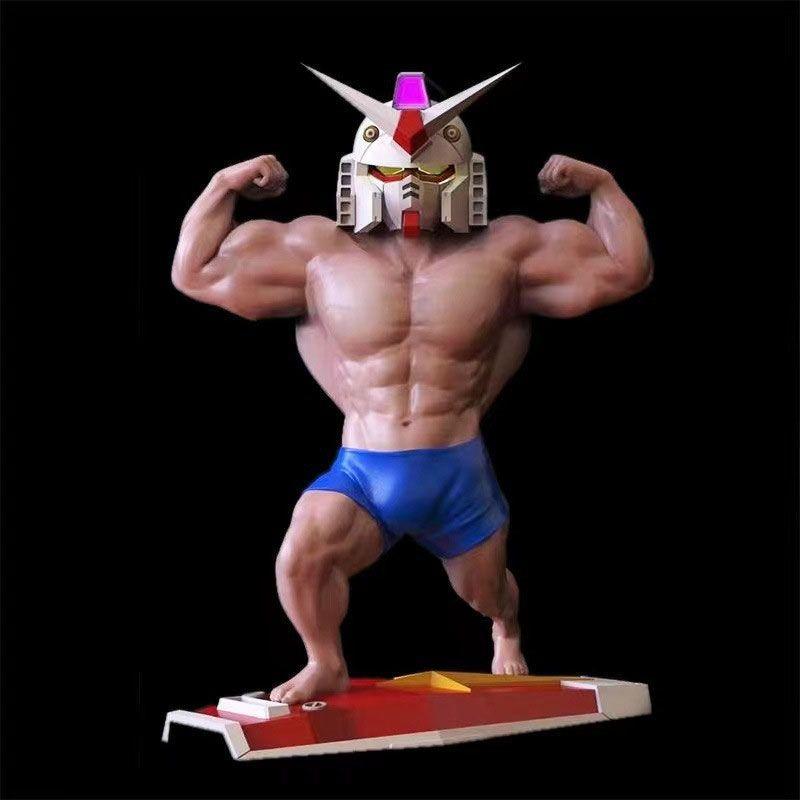 2026 Muscle Up To Hand-made Big Muscle Bully Slag Zhagu Statue Ornaments Gift Luminous Toy Doll Children's Gift