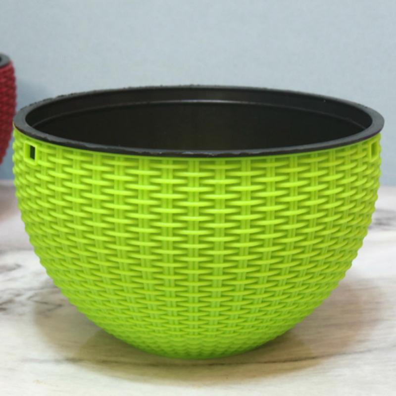 CANXING Подвесная корзина Imiatino Цветочный горшок с виноградной лозой Круглый садовый кашпо из смолы с треугольной цепью