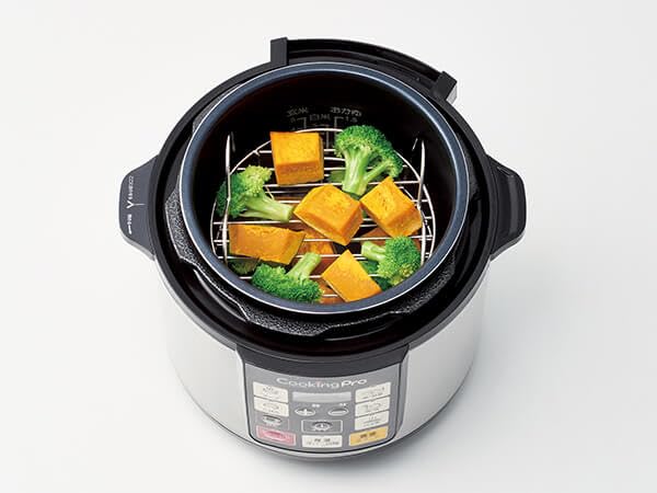 Магазин Japan Cooking Pro Серия Специальная паровая решетка 162 x 42 мм с ручкой Серебристая Паровая решетка Cooking Pro [Официальная] 2-уровневая (3,2 л) CKP-MDAM