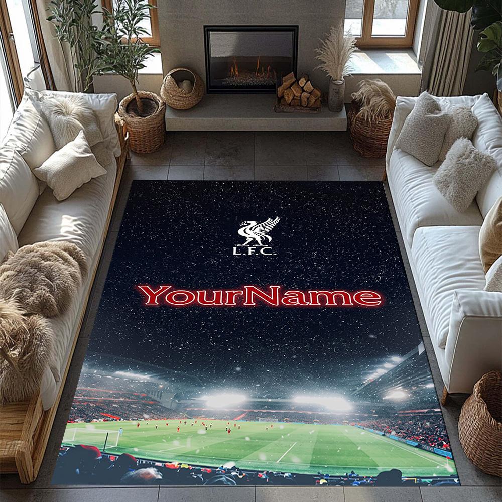 Liverpool Personalized Name Floor Mat Suitable for Playrooms Study room Outdoor Living Rooms Antislip Carpet Anime Office Decor