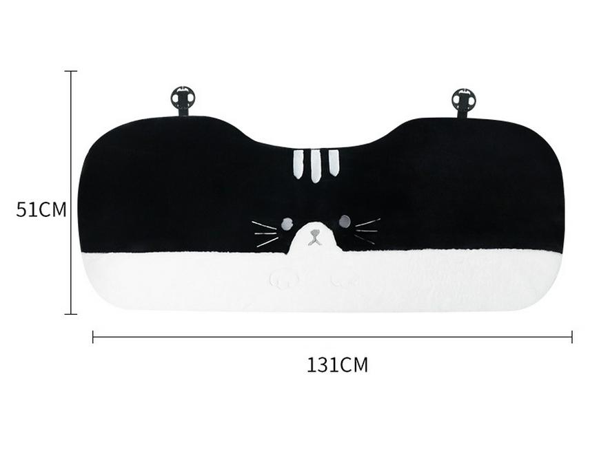 Universal Cute Cat Paw Plush Car Seat Cushion with Heating for Women - Four Seasons Use