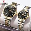 New TOP Brand Luxury Men's Watch With Box Business Double Calendar Steel Belt Men's Quartz Watches