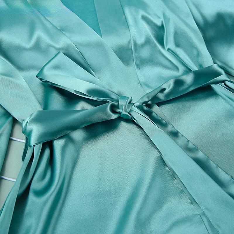 Атласная пижама женская, корейская ретро, элегантные классические топы с галстуком и брюки, однотонный домашний кардиган, комплект, свободный шик