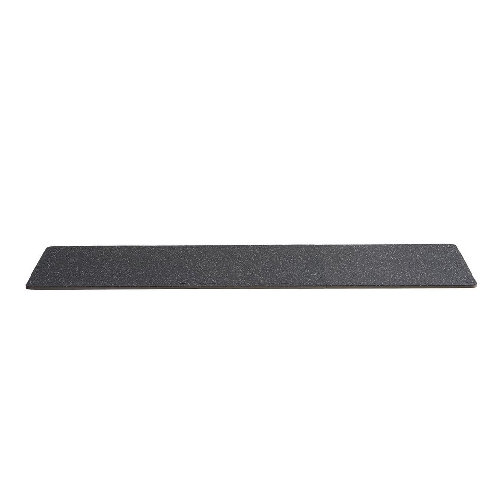 0.56" Thick Gym Floor Mats 12 Tiles Rubber Top with EVA Foam Black & White