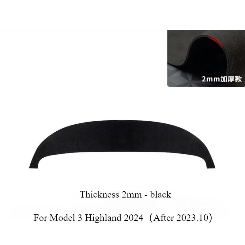 For Tesla Model 3/Y Juniper 2025 Suede Dashboard Cover Pad Sunshade Protector Anti-UV Dash Mat Sun-shading Non-slip Accessories