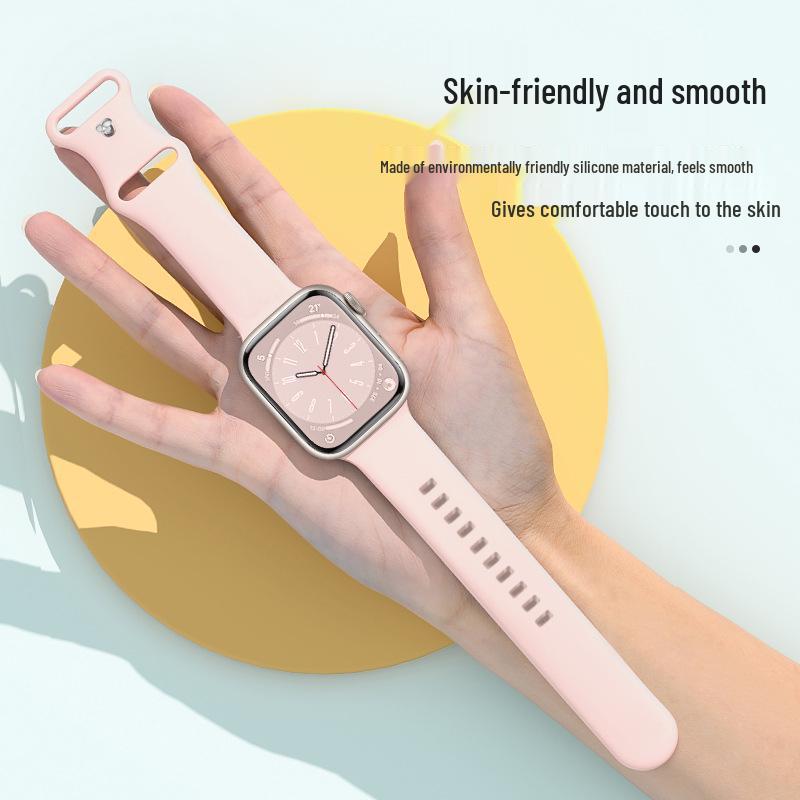 Силиконовый спортивный ремешок для Apple Watch с застежкой «восьмерка» для iWatch 11 Ultra/S10, дизайн «Цветок единства»