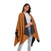 Женская однотонная накидка-шаль из имитации кашемира с разрезом спереди, двусторонняя, теплая шаль, лидер продаж