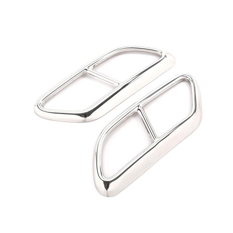 Для Volvo XC60 2018 Нержавеющая сталь 2 шт. Серебристый автомобильный хвостовой глушитель Выходная крышка выхлопной трубы Защитная крышка