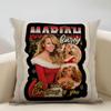 Рождественская песня MariahCarey Подушка Домашний Декор Льняная Наволочка для Диванной Подушки: Приятный к коже и дышащий