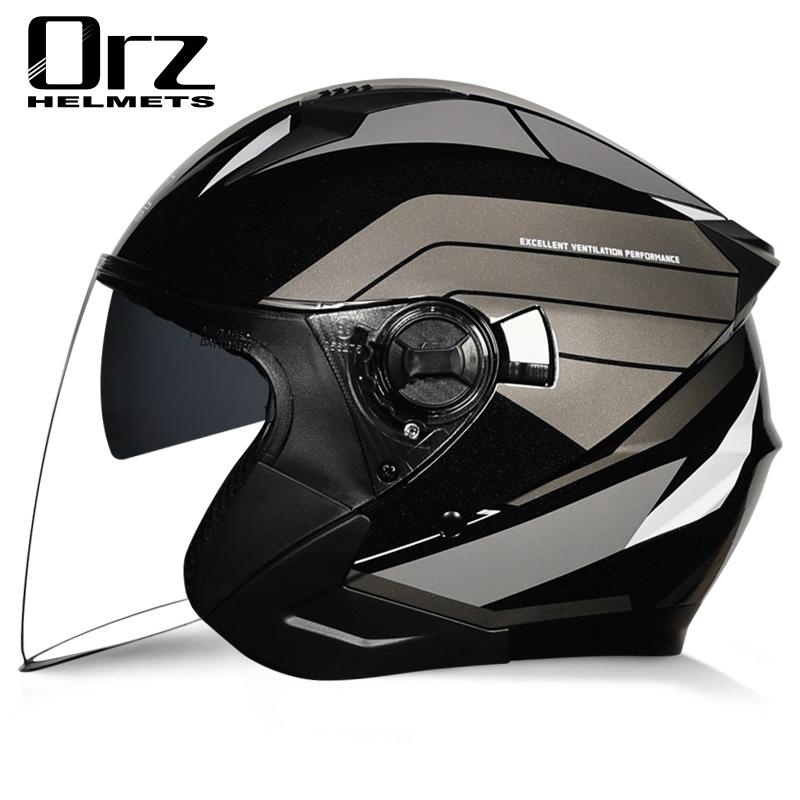 2025 Новейший Высококачественный Мотошлем Половина Лица Двойной Визор Cascos para Motos Мужской Женский Пара Шлем для Мотоцикла