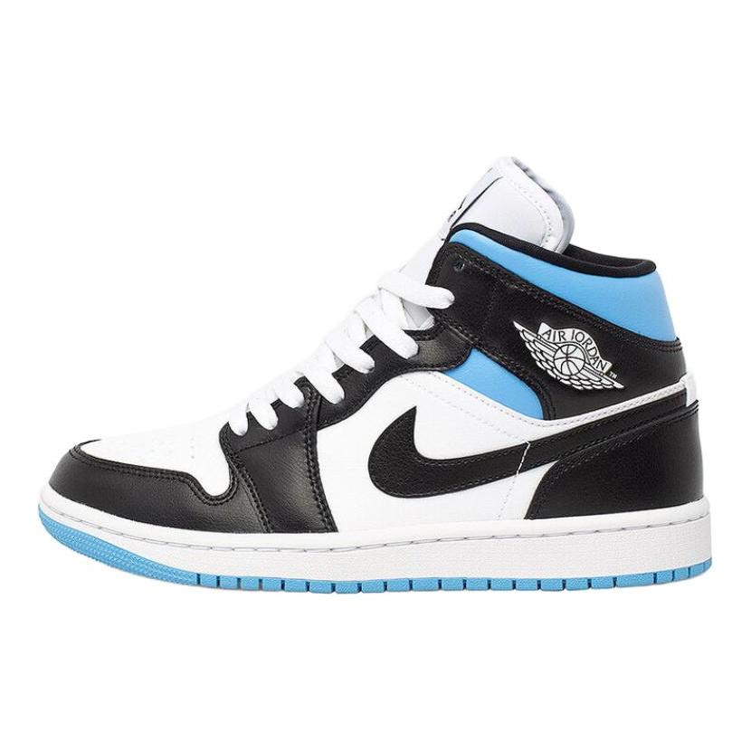 Air Jordan 1 Mid 'University Blue Black White' Женские BQ6472-102