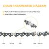 1/4 Chainsaw Chain 4Inch Mini Steel Chainsaw Chains Electric Chainsaws Accessory Chains Replacement Mini Electric Chainsaw