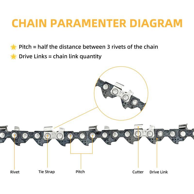 1/4 Chainsaw Chain 4Inch Mini Steel Chainsaw Chains Electric Chainsaws Accessory Chains Replacement Mini Electric Chainsaw