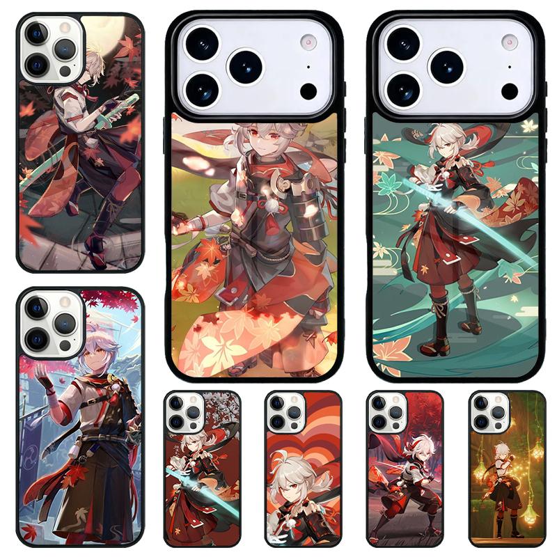 Genshin Impact Kaedehara Kazuha print Phone Case for iPhone 17 Air 16 15 11 12 14 13 Pro Max Shockproof Cover