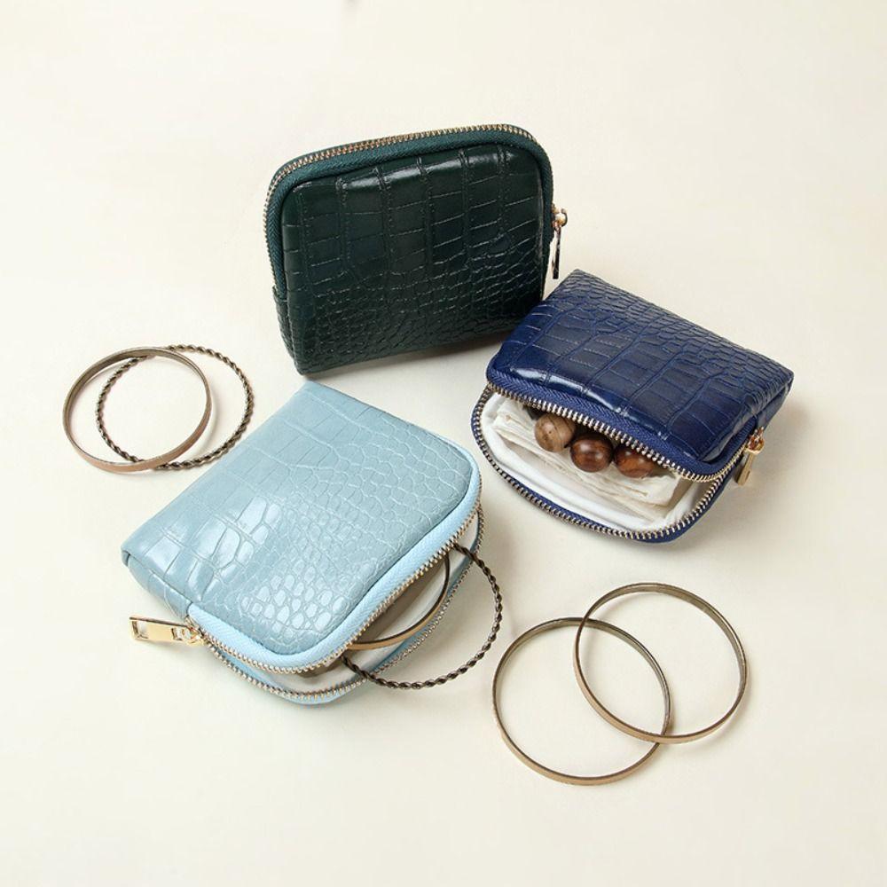 Large Capacity Jewelry Packing Bag PU Leather Jewelry Storage Case Mini Cosmetic Bag Travel