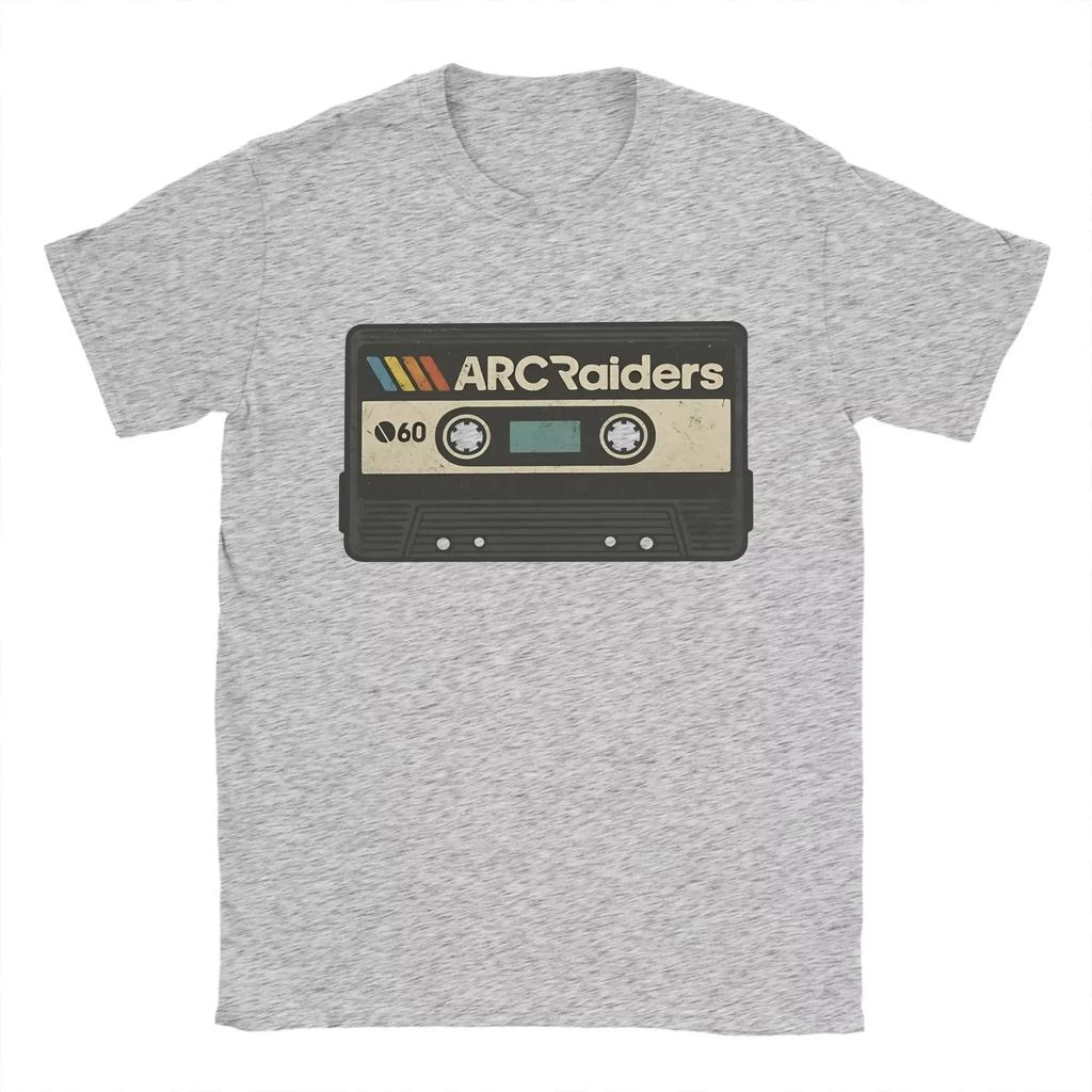ARC Raiders Футболка с принтом узора из лент Унисекс Хлопок Круглый вырез Всесезонная Уличная одежда Свободная футболка