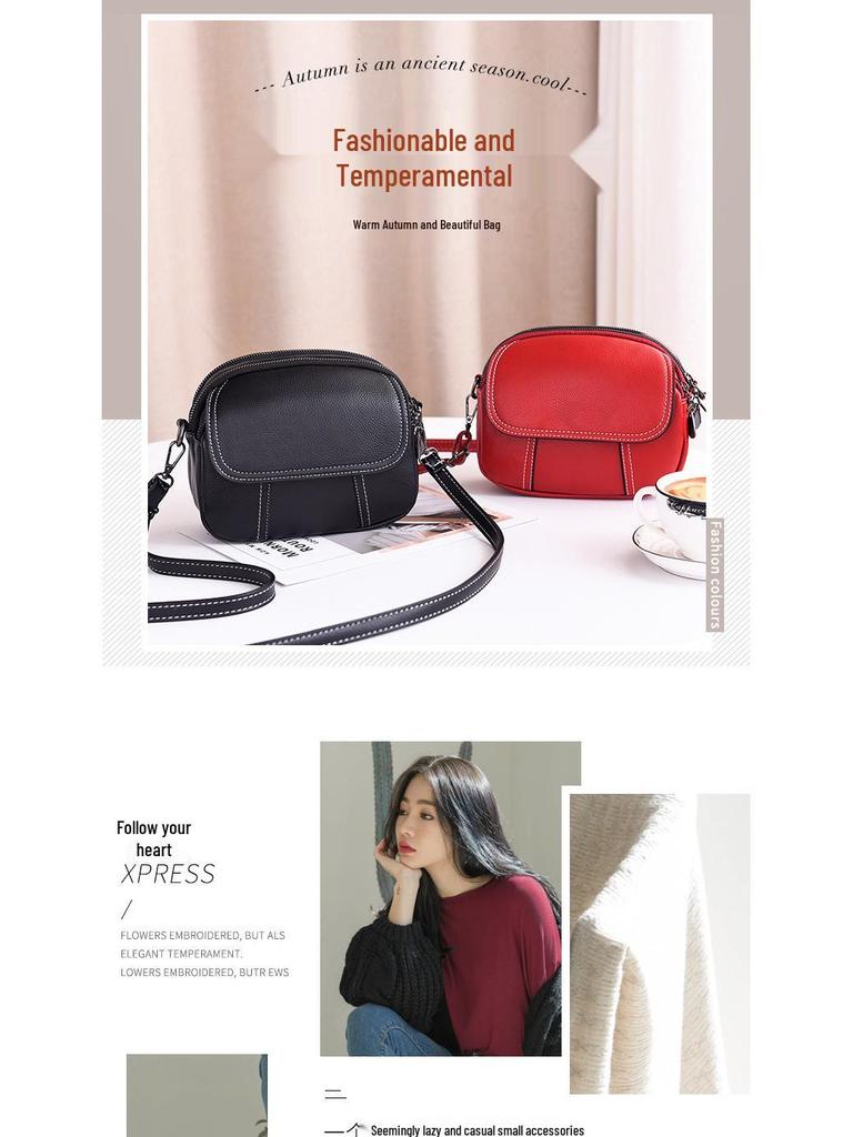Женская осенне-зимняя сумка кроссбоди круглой формы в корейском стиле 2025
