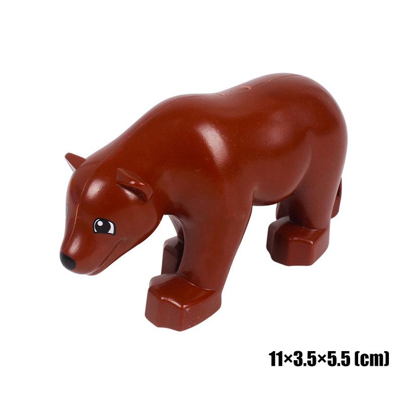 Big Size Building Blocks Animal Accessorie Compatible Duplo Rabbit Fish Bear Chicken Pig Duck Dog Cat Horse Cow Sheep Toys Gifts