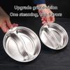 Stackable Divided Food Steamer Tray Round Steaming Plate Stainless Steel Steaming Basket  Vegetable