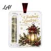 Christmas Tree Money Holder Retro Cash Pendant Decoration Transparent Acrylic Creative for Gifts Holiday Hanging Ornament with Card Slot Festive